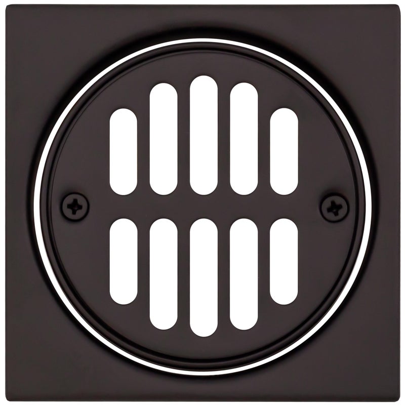 Westbrass Shower Strainer Set Square with Crown, Oil Rubbed Bronze, D313-12 - Image 1